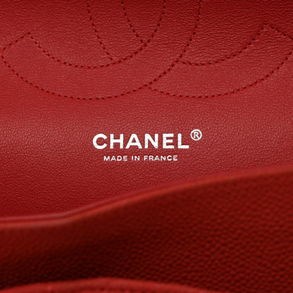 Chanel Iridescent Caviar Quilted Jumbo Double Flap Coral 6 of 17