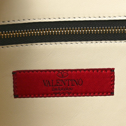 Valentino Garavani Calfskin Floral Print Mime Single Handle Bag Green 6 of 9
