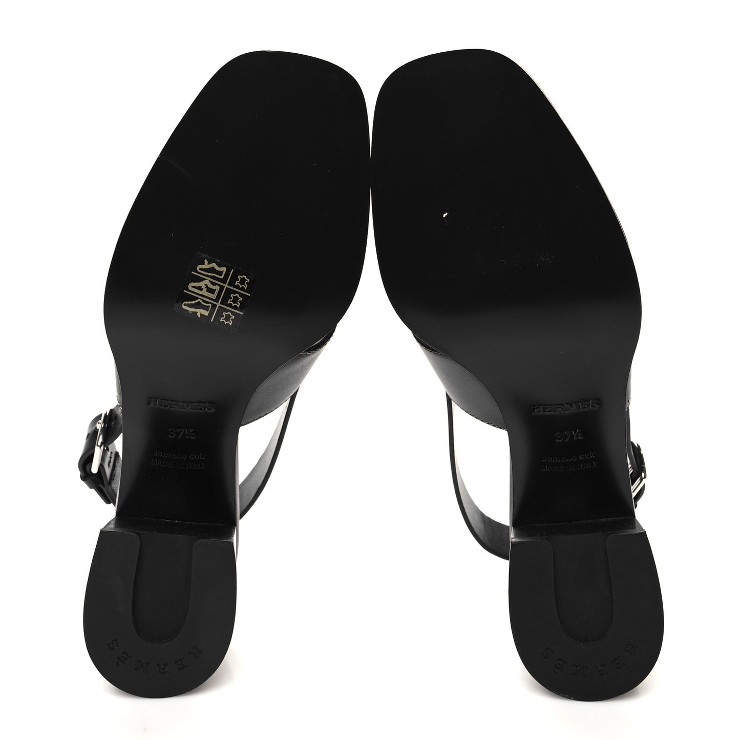 Calfskin Elbe 60 Sandals 37.5 Black