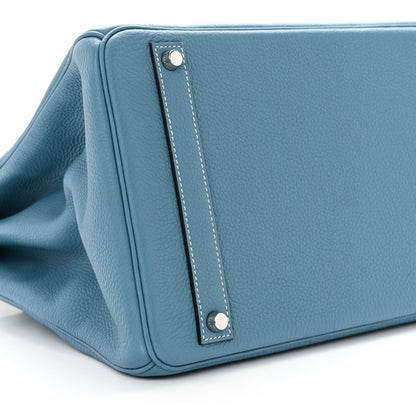 Hermes Togo Birkin 40 Blue Jean 9 of 10