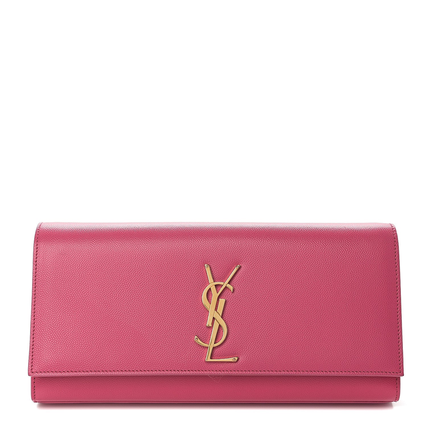 Saint Laurent Grain De Poudre Classic Monogram Cassandre Clutch Lipstick Fuchsia 1 of 9