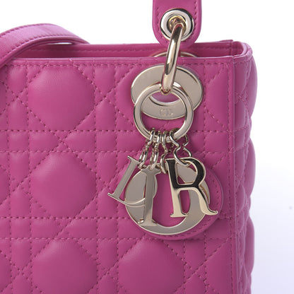 Christian Dior Lambskin Cannage Mini Lady Dior Sorbet 9 of 9