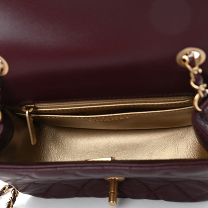 Chanel Lambskin Quilted Mini Pearl Crush Flap Burgundy 4 of 4