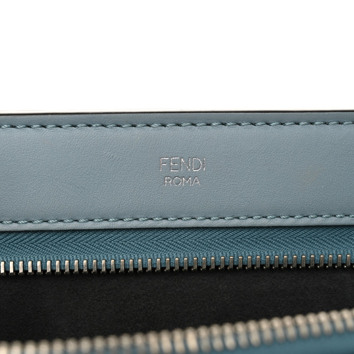Fendi Vitello Baltico Dolce DotCom Satchel Blue 1708974 – FASHIONPHILE