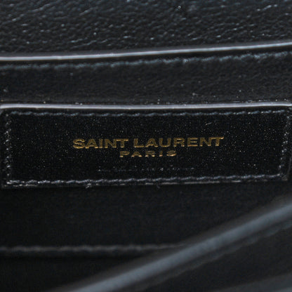 Saint Laurent Canvas Leopard Print Mini Classic Monogram Cassandra Top Handle Black 5 of 9