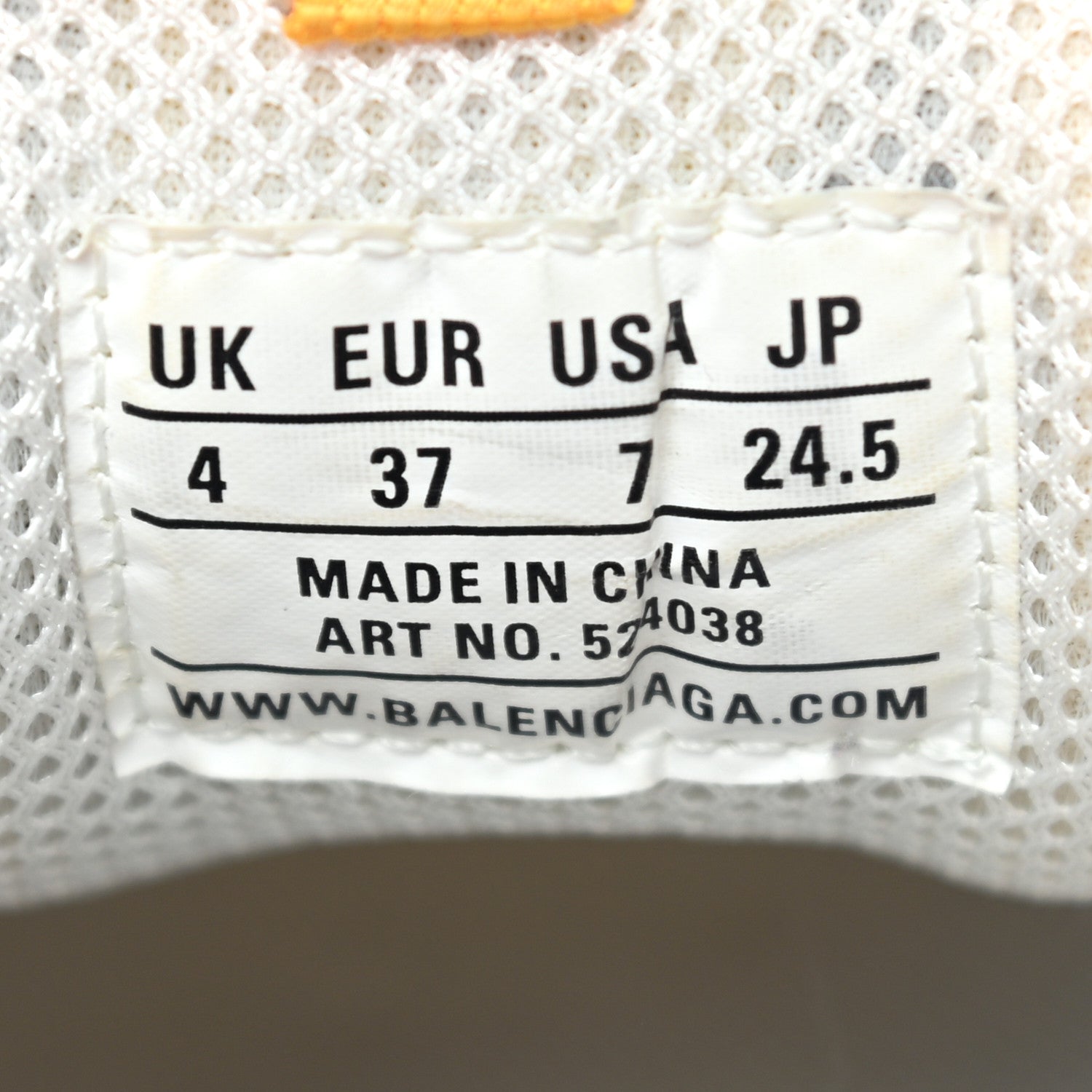 Balenciaga Mesh Nubuck Womens Triple S Sneakers 37 White Gris Jaune Rose 21 of 21