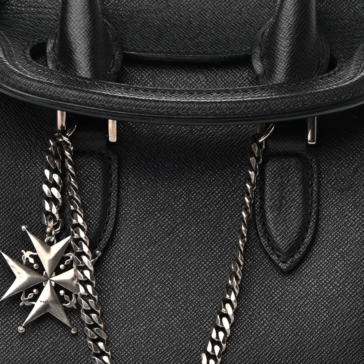 Alexander McQueen Grained Calfskin Small Heroine Black 7 of 9