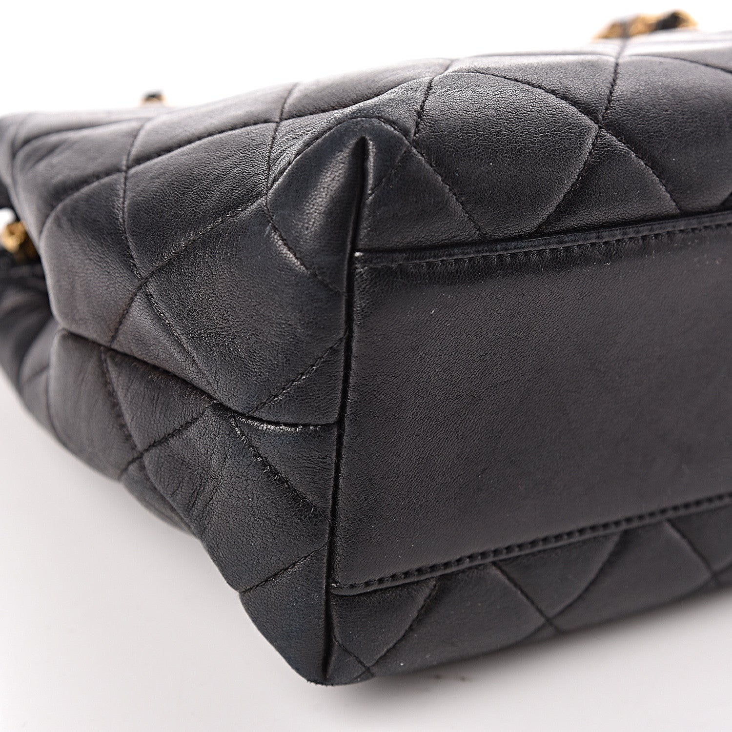 Chanel Lambskin Quilted Shoulder Bag Black 9 of 13