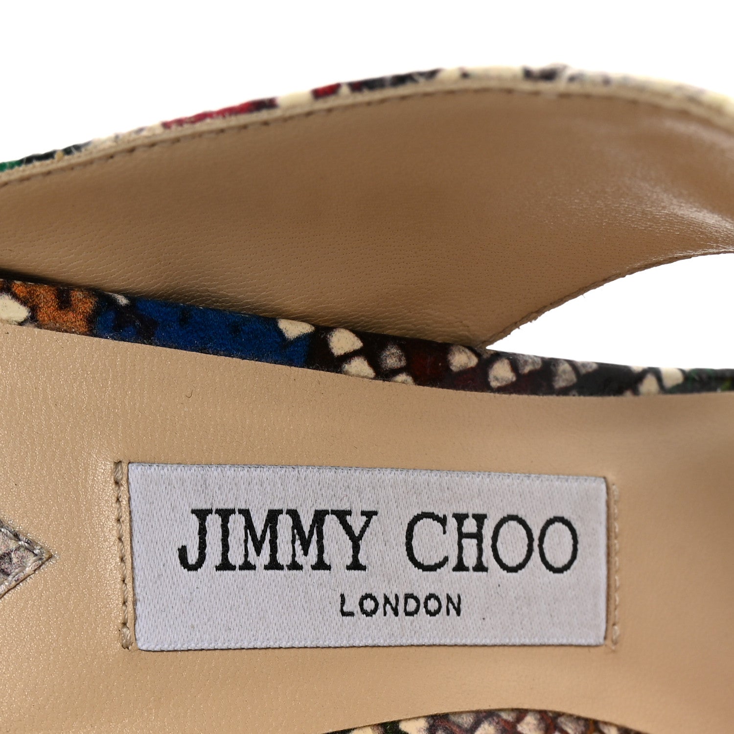 Jimmy Choo Calfskin Snakeskin Embossed Hira 85 Sandals 40 Multicolor 8 of 8