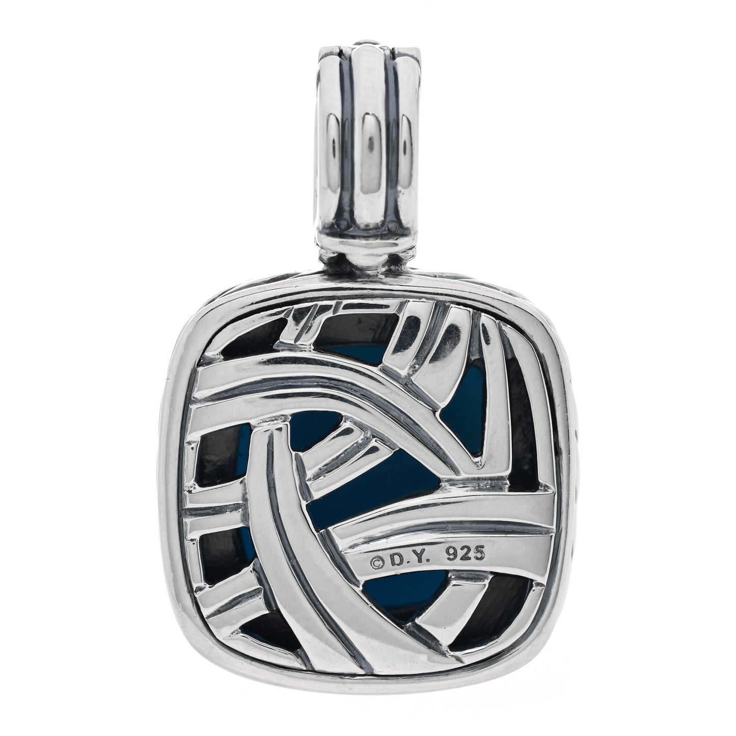 Sterling Silver Turquoise 14mm Albion Enhancer Pendant