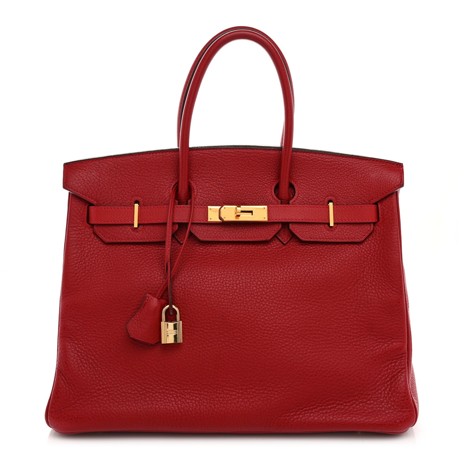 Hermes Taurillon Clemence Birkin 35 Rouge Vif 1 of 13