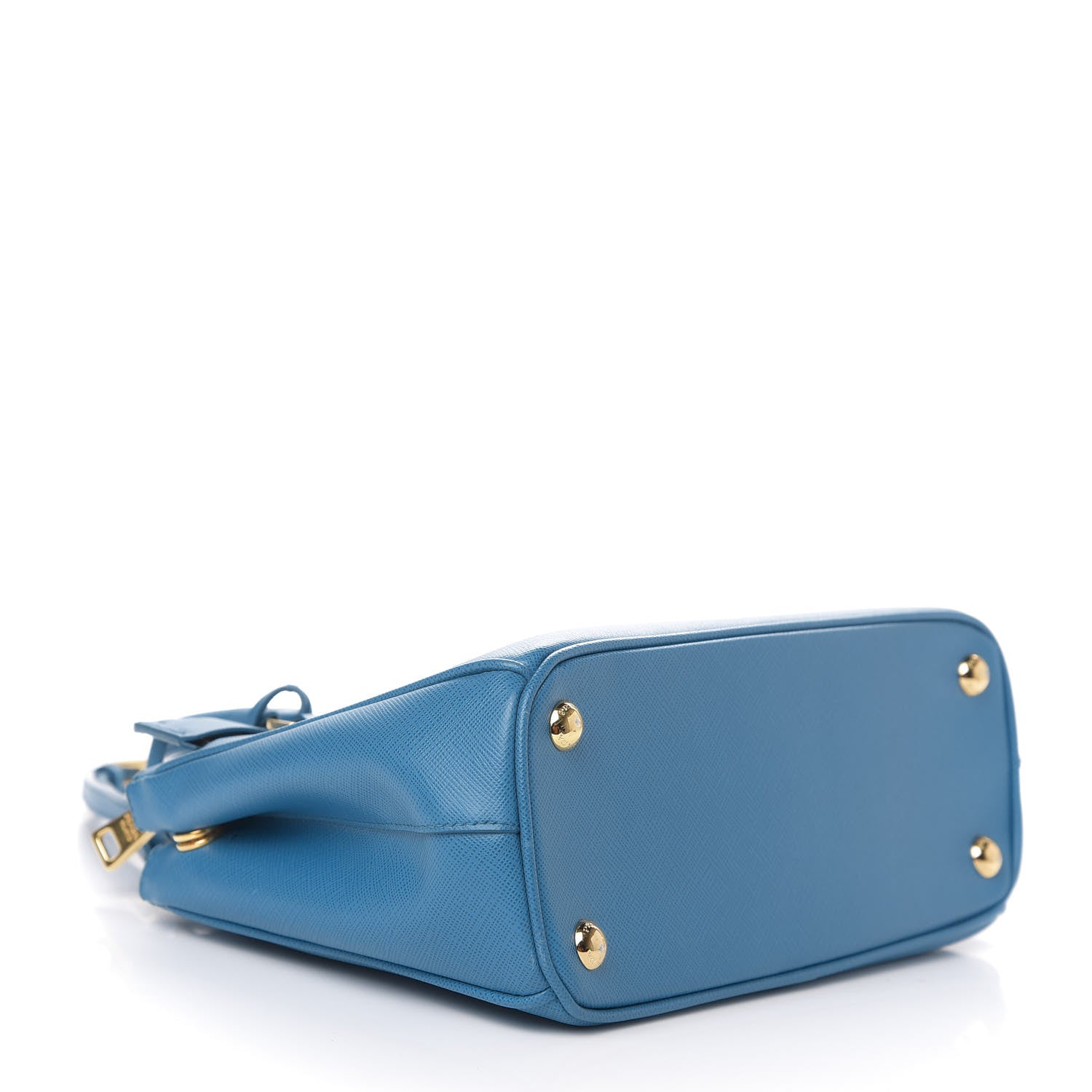 Prada Saffiano Mini Galleria Double Zip Tote Celeste 5 of 12