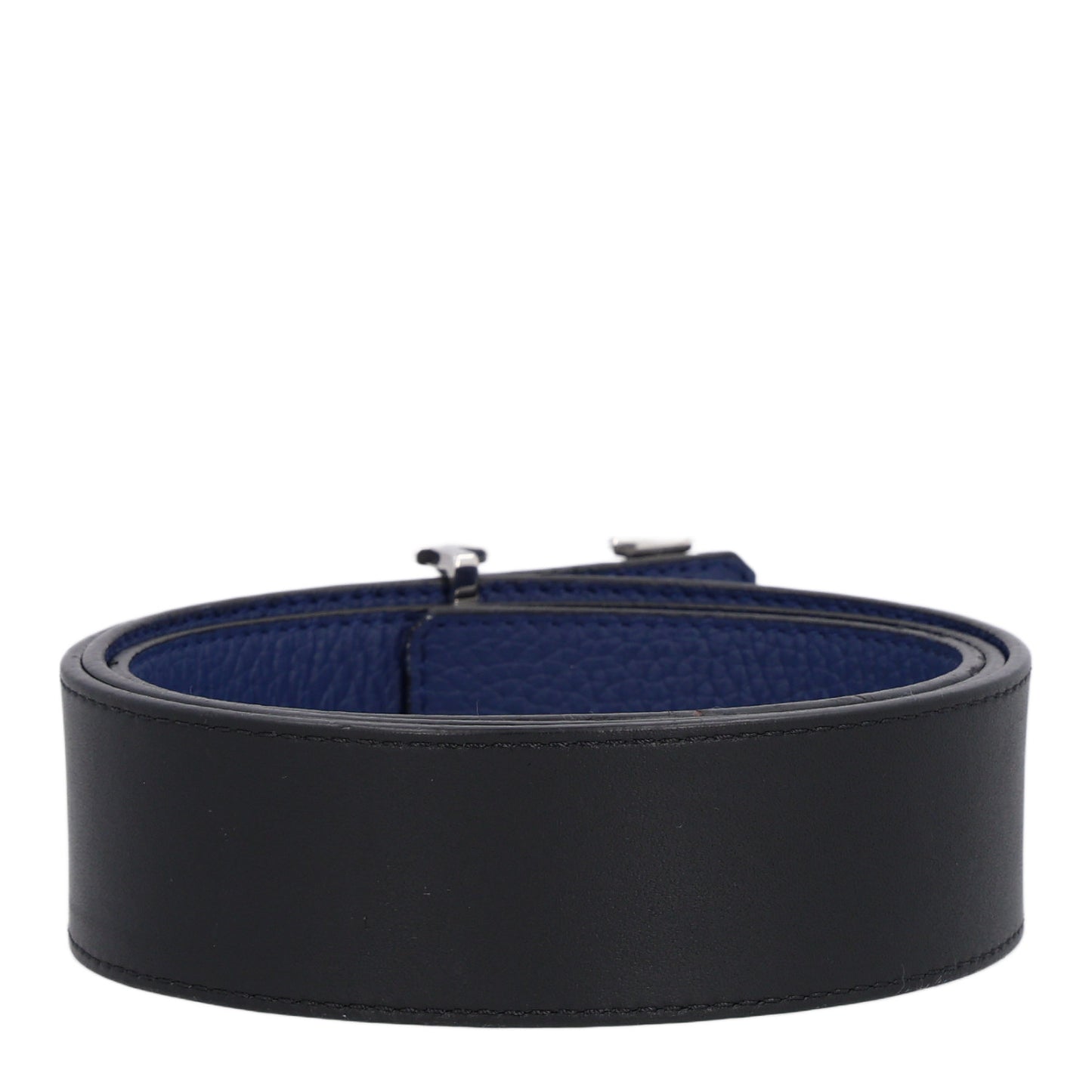 Calfskin 40mm Damier LV Reversible Belt 100 40 Black Midnight Navy
