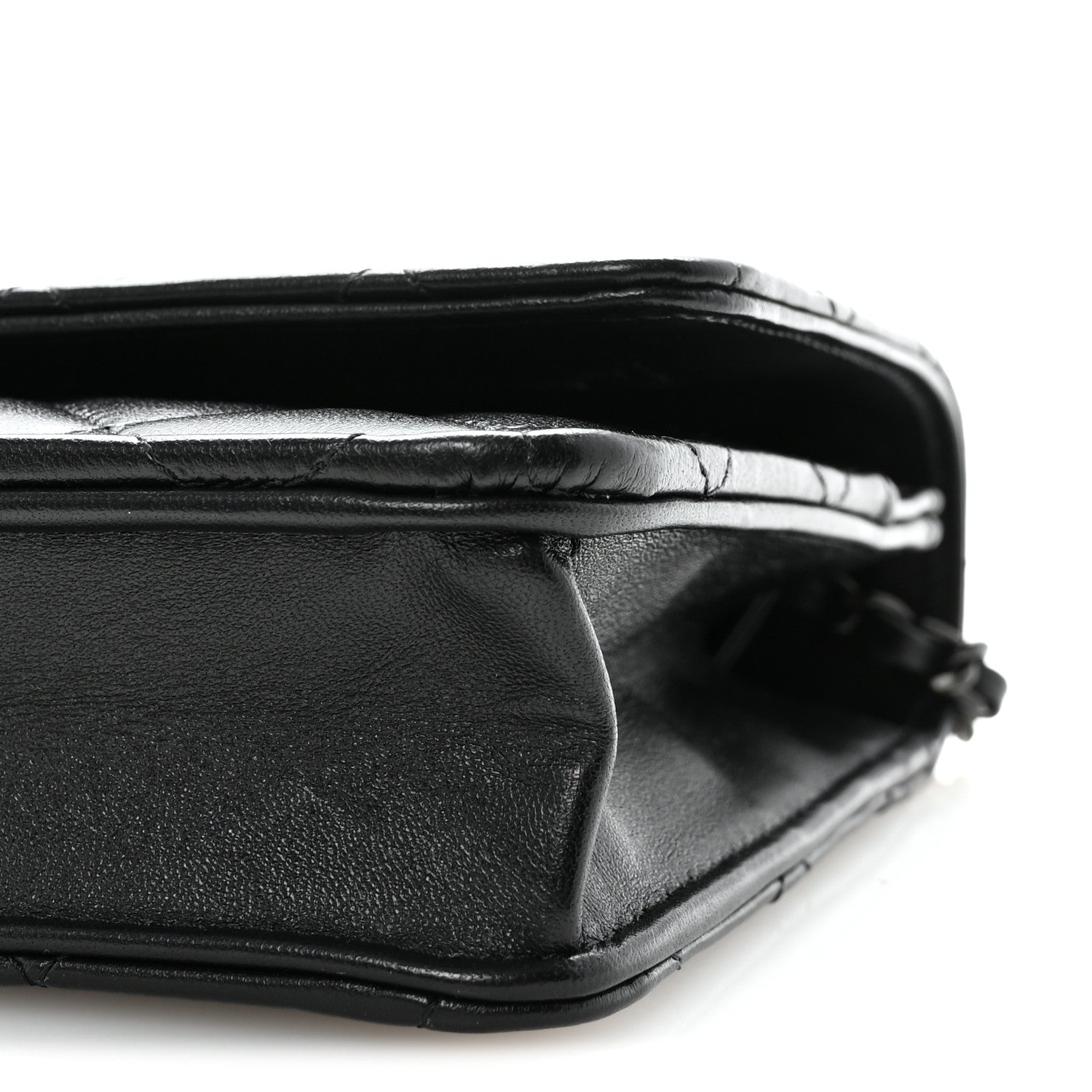 Chanel Lambskin Quilted Trendy CC Wallet On Chain WOC So Black 11 of 11