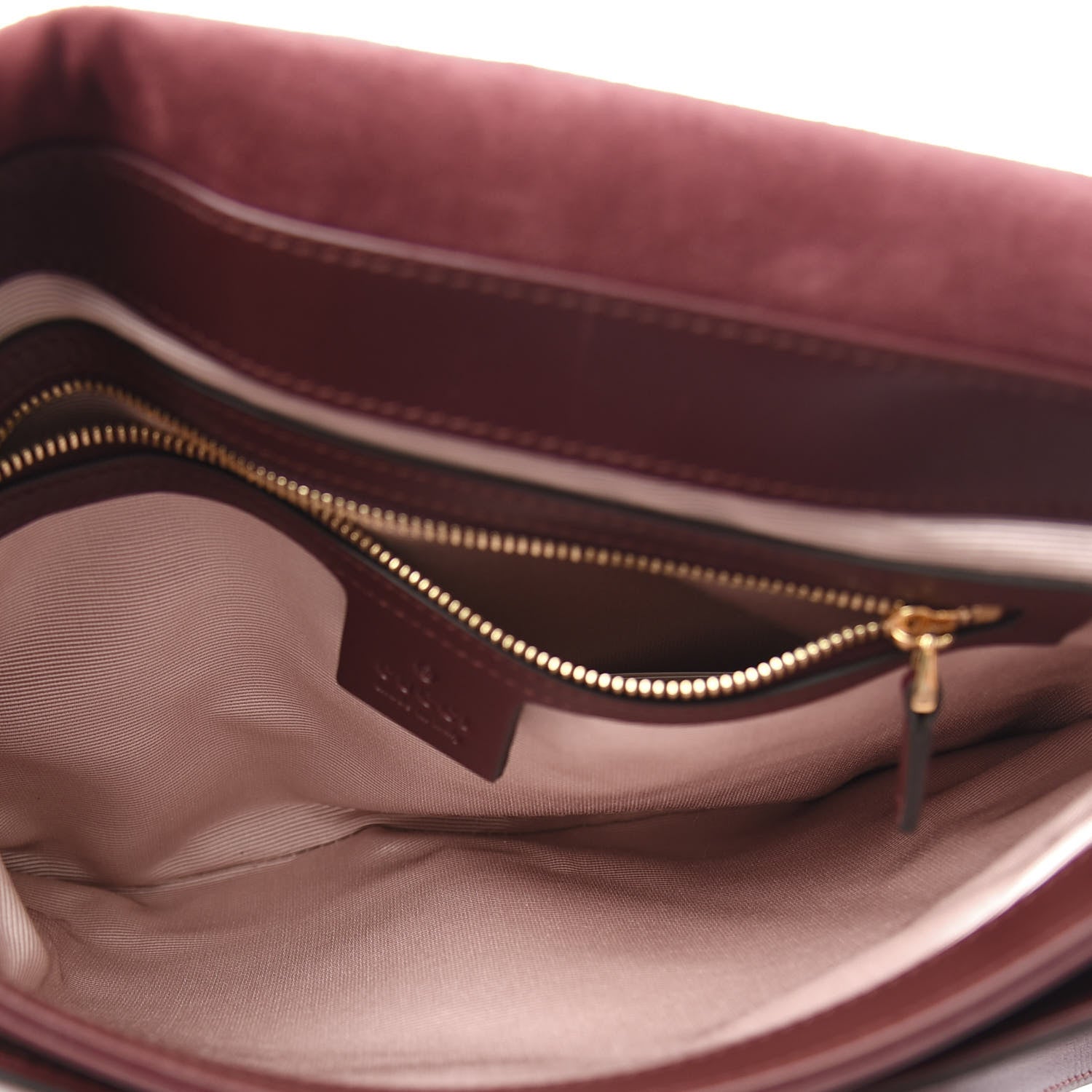 Gucci Suede Medium Arli Flap Shoulder Bag Vintage Bordeaux 4 of 11