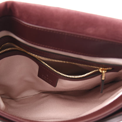 Gucci Suede Medium Arli Flap Shoulder Bag Vintage Bordeaux 4 of 11