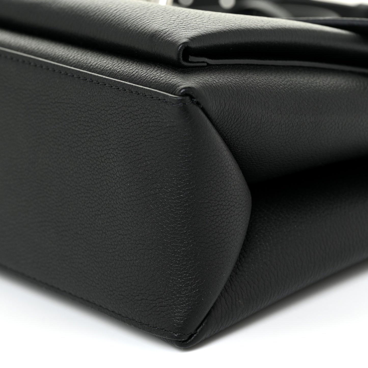 Soft Calfskin My Lockme Top Handle Black