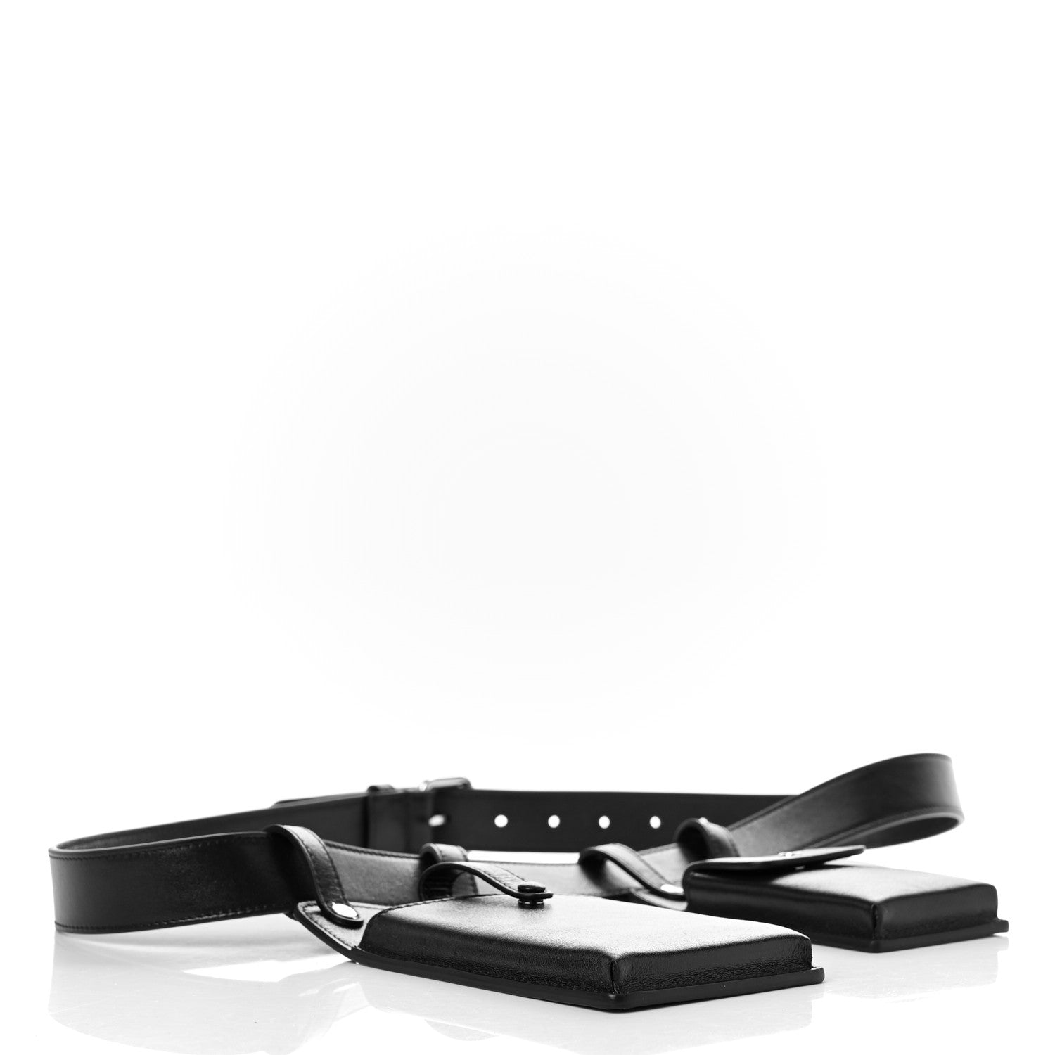 Fendi Vitello Glacier Utility Belt Pouch Black 4 of 10