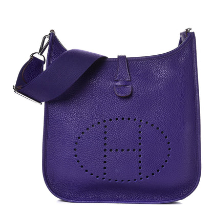 Hermes Taurillon Clemence Evelyne III PM Iris 1 of 7