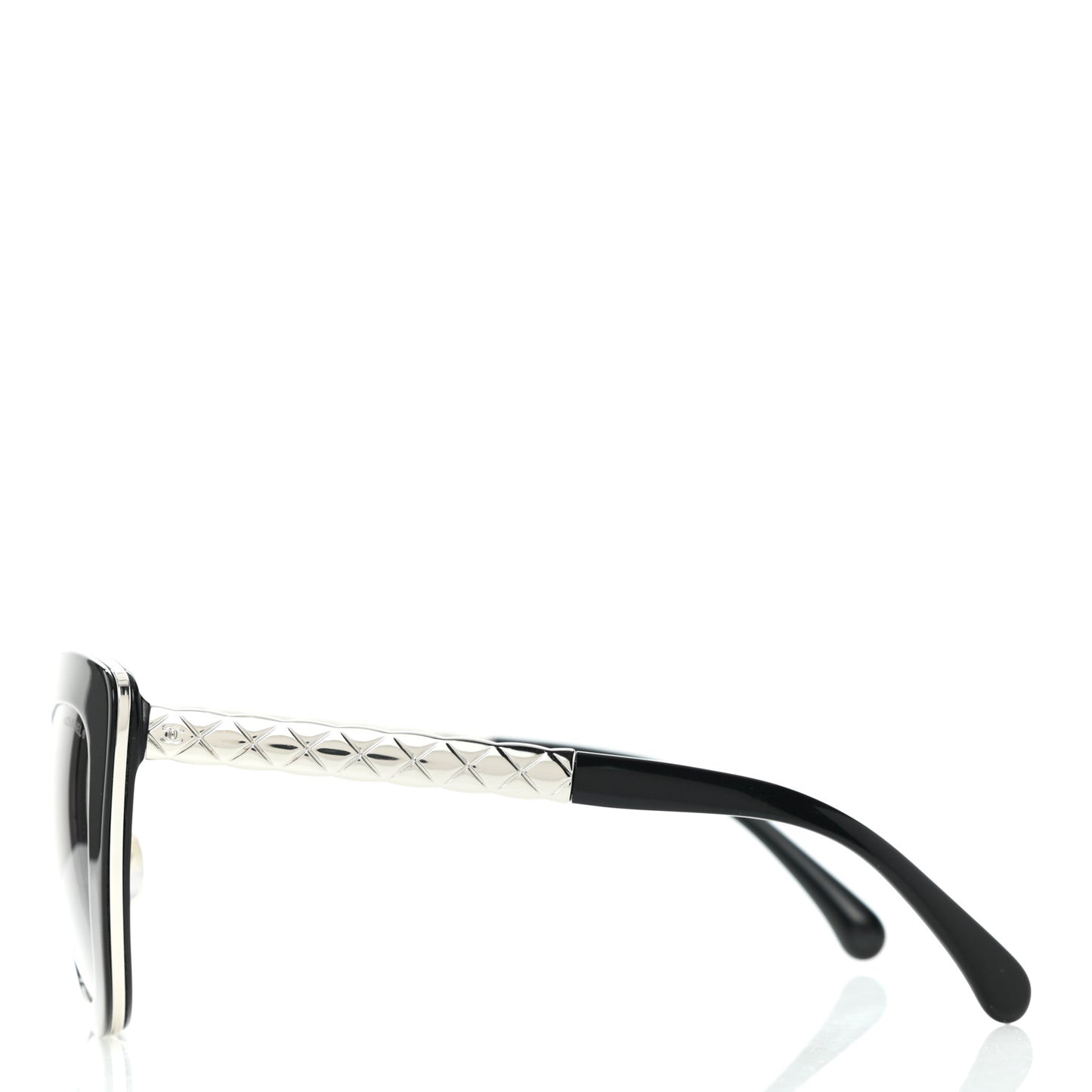 Cat Eye Quilted Sunglasses 5388 Black