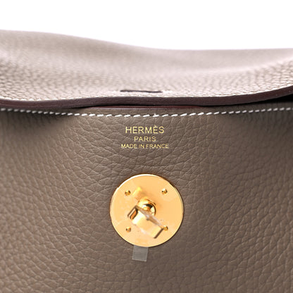 Hermes Taurillon Clemence Lindy 26 Etoupe 6 of 9