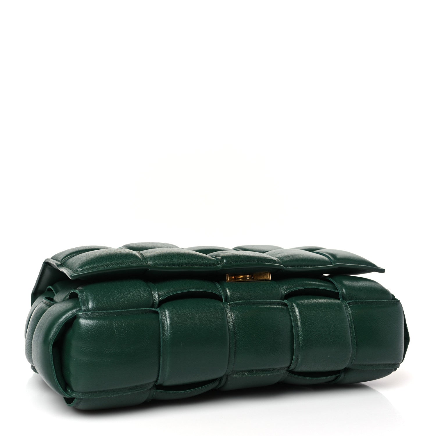 Bottega Veneta Lambskin Maxi Intreccio Padded Chain Cassette Crossbody Bag Raintree 4 of 11