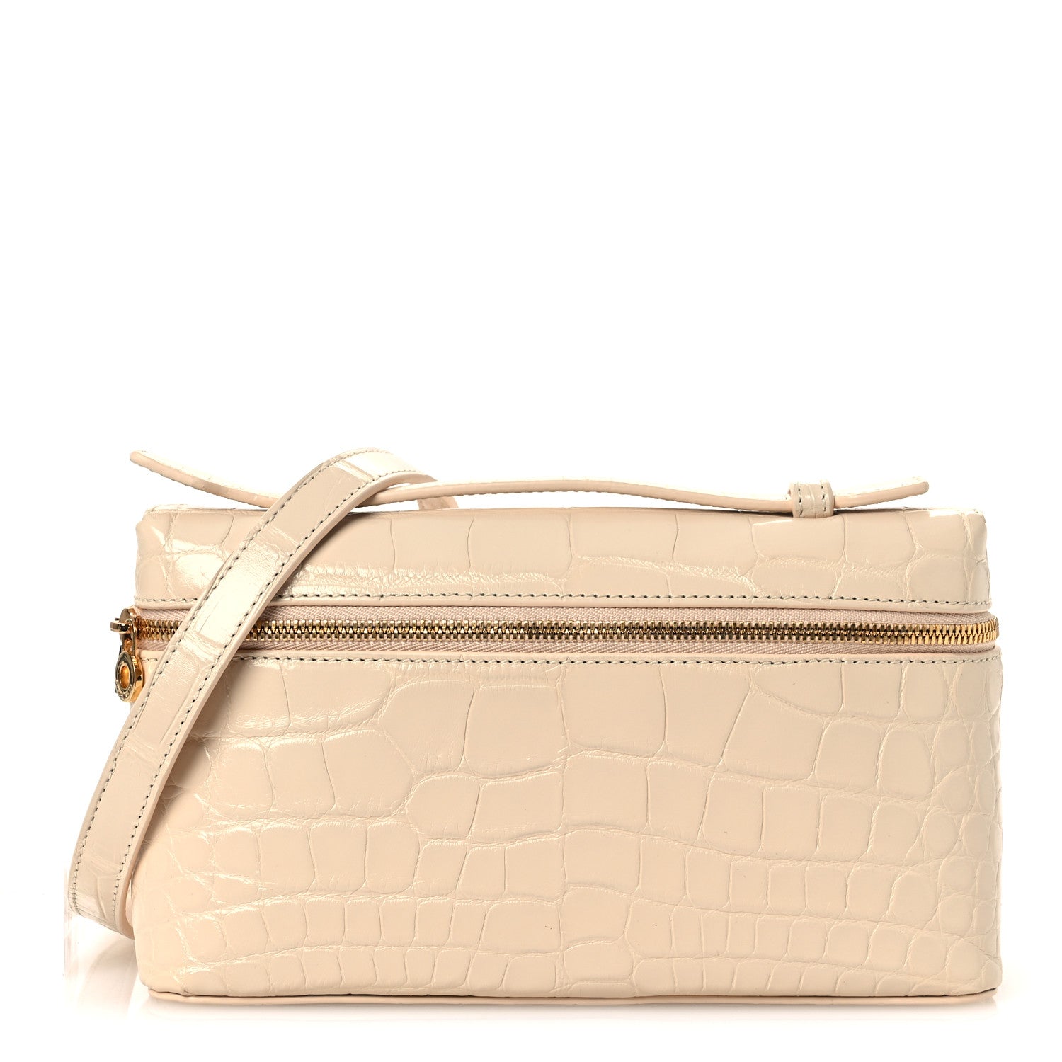 Loro Piana Glazed Alligator L19 Extra Pocket Pouch Lotus Root 1 of 10