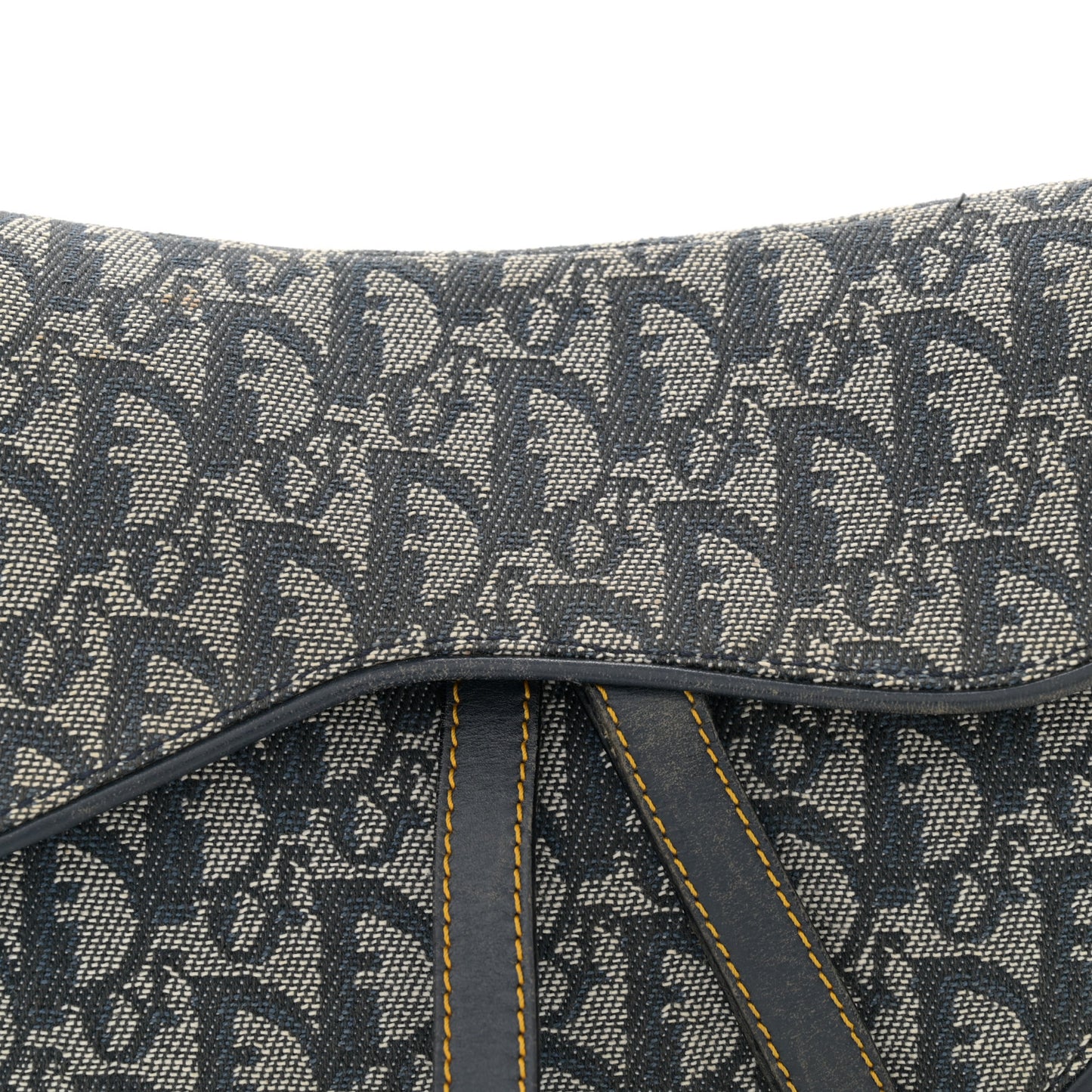 Monogram Double Saddle Bag Navy Blue