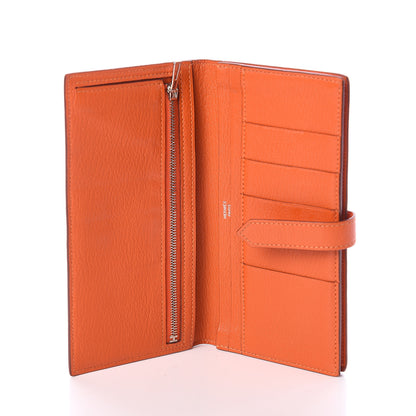 Hermes Chevre Mysore Bearn Gusset Wallet Feu 4 of 5