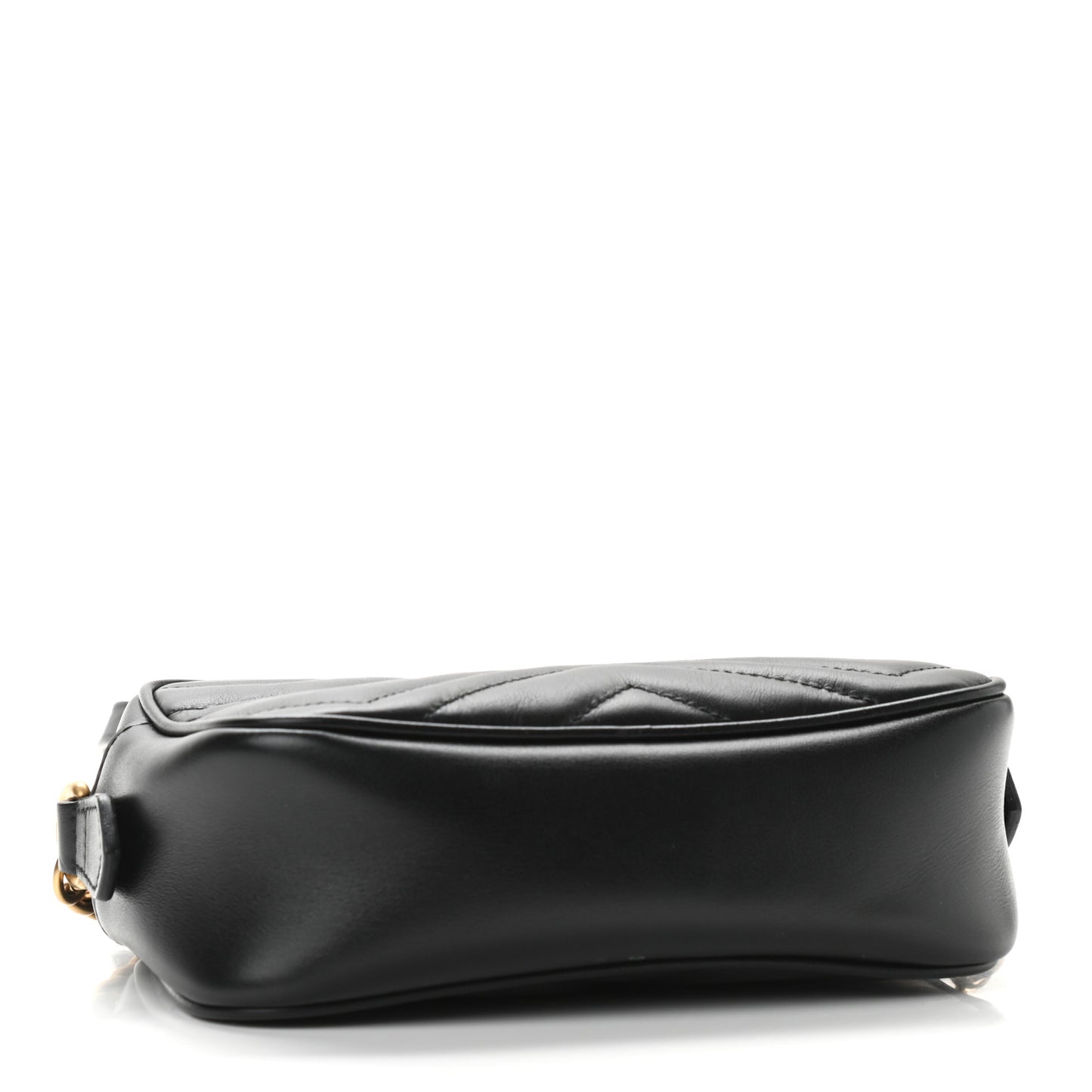 Calfskin Matelasse Mini GG Marmont Chain Shoulder Bag Black
