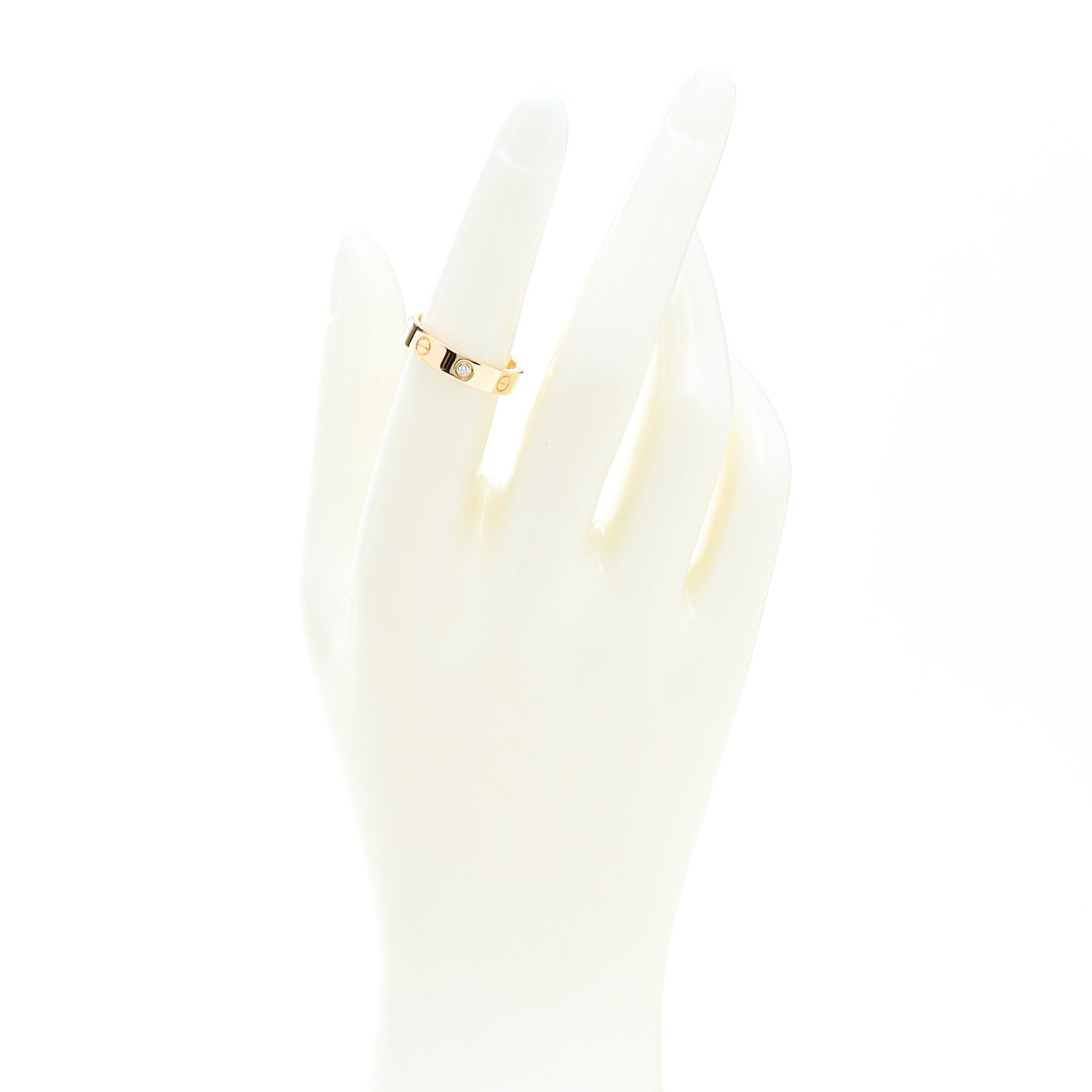 Cartier 18K Yellow Gold Diamond 4mm LOVE Wedding Band Ring 52 6 4 of 4