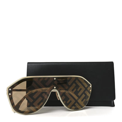 Fendi Acetate FF Fabulous Shield Sunglasses FF M0039/G/S White 7 of 7