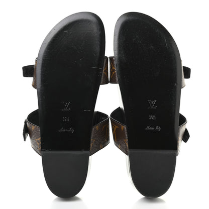 Louis Vuitton Monogram Bom Dia Mule Sandals 39.5 Black 5 of 11