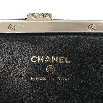 Chanel Lambskin Quilted Frame Clutch With Chain Black 6 of 11