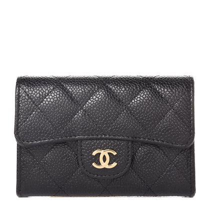 Chanel Caviar Quilted Flap Card Holder Black 1 of 9