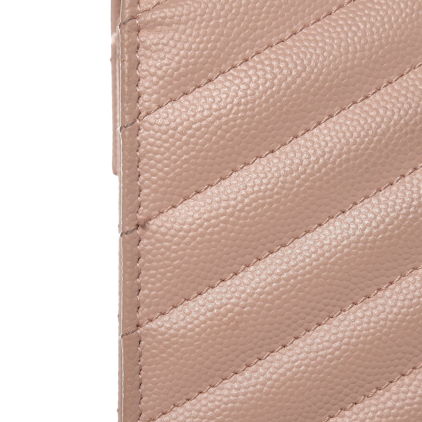 Grain De Poudre Matelasse Chevron Monogram Chain Wallet Pale Blush