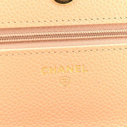 Chanel Caviar Quilted Wallet on Chain WOC Beige 6 of 15