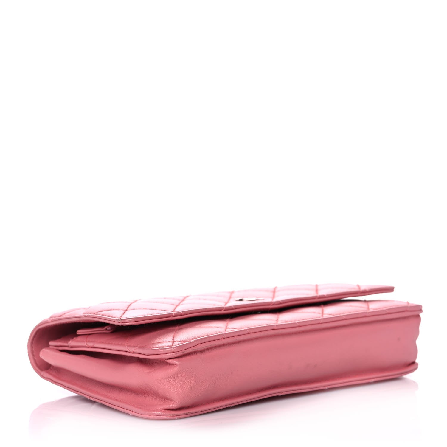 Chanel Lambskin Quilted Wallet on Chain WOC Pink 3 of 14
