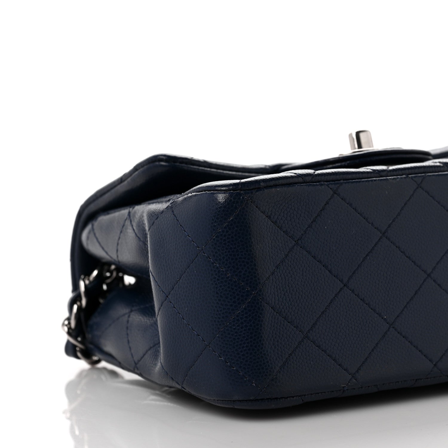 Chanel Caviar Quilted Mini Square Flap Navy 8 of 10