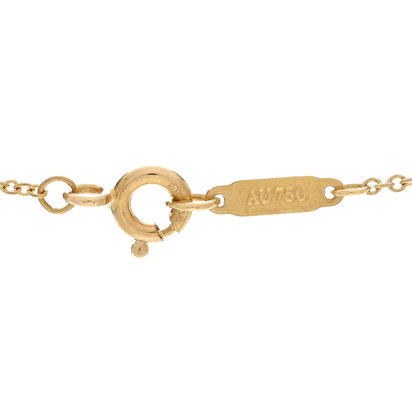 18K Yellow Gold Knot Key Pendant Necklace