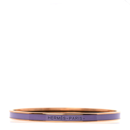 Hermes Enamel Uni Bangle 65 Lilas 1 of 6