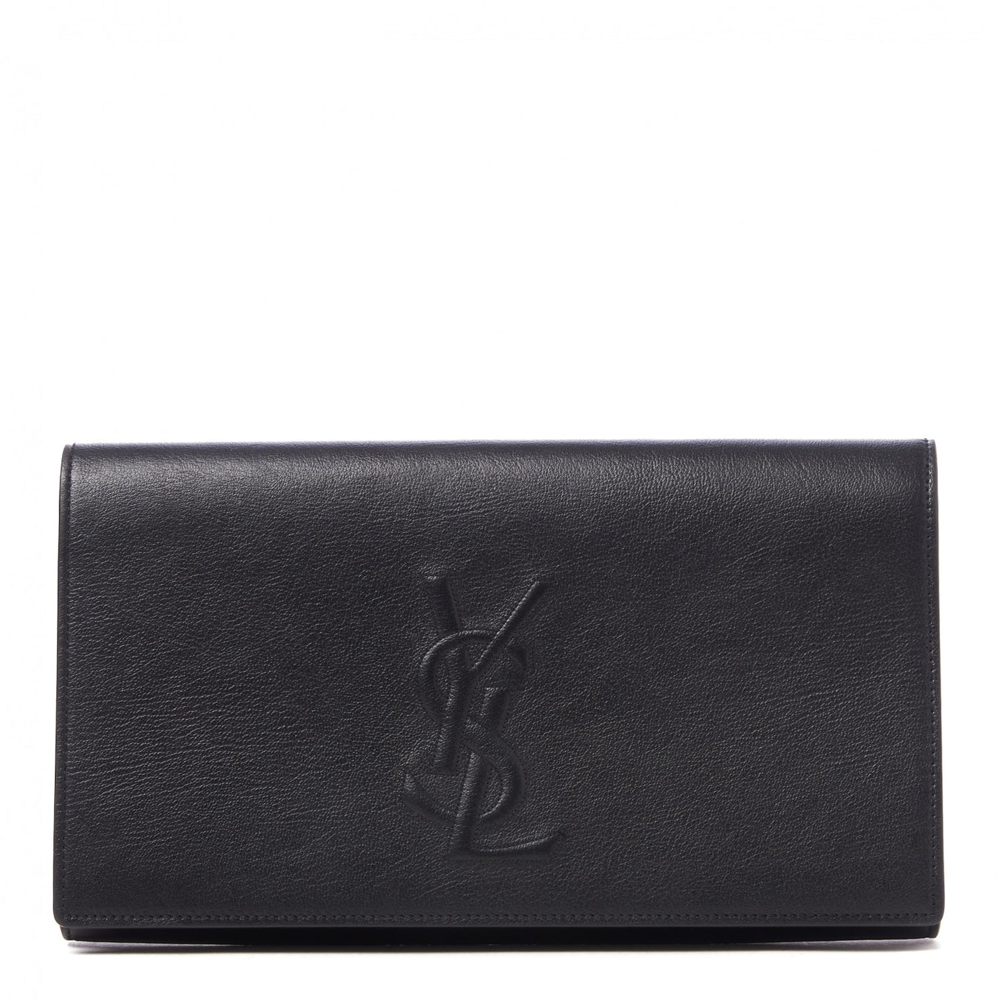 Calfskin Monogram Large Belle De Jour Clutch Black
