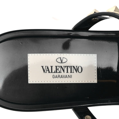 Valentino Garavani PVC Jelly Rockstud Caged Flat Thong Sandals 38 Black 8 of 8