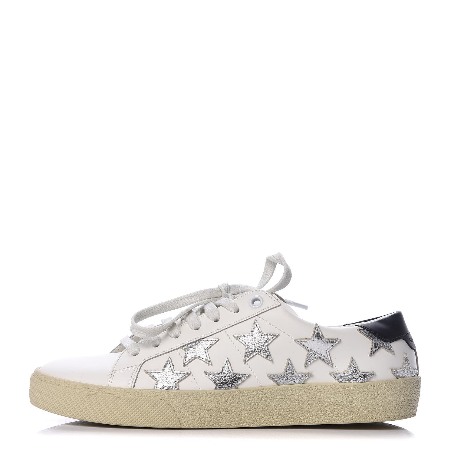 Saint Laurent Nappa Womens Star Court Sneakers 36 Off White 1 of 11