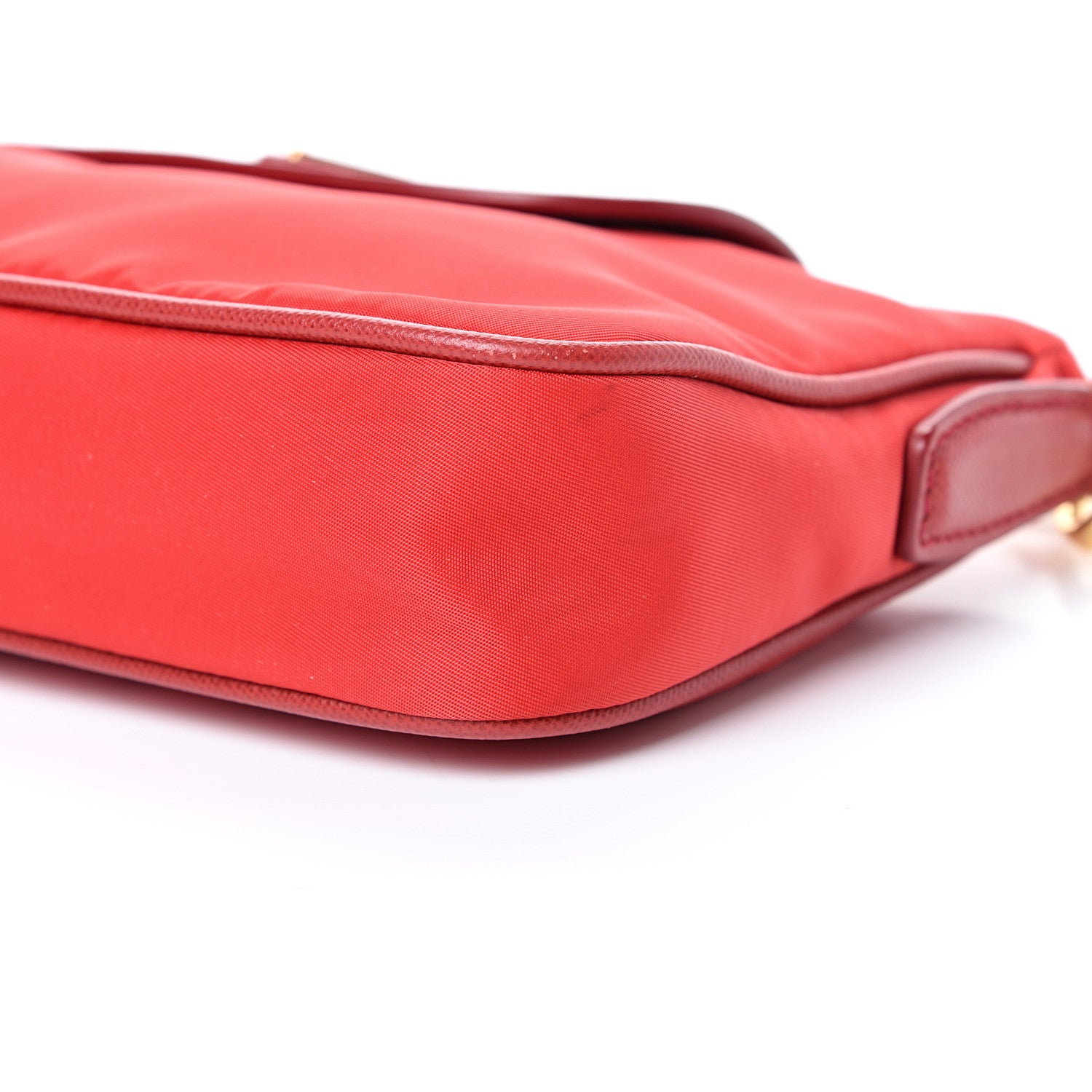 Prada Tessuto Nylon Saffiano Crossbody Bag Rosso 10 of 12