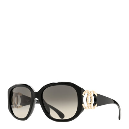 Chanel Acetate Pearl CC Square Sunglasses 71501-A Black 1 of 7