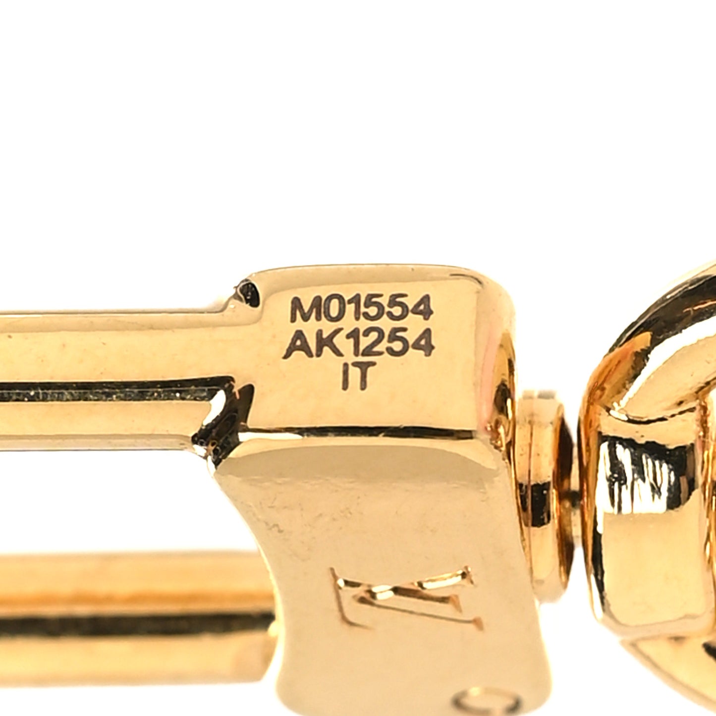 Micro Charms LV Heart Bag Charm Key Holder Gold