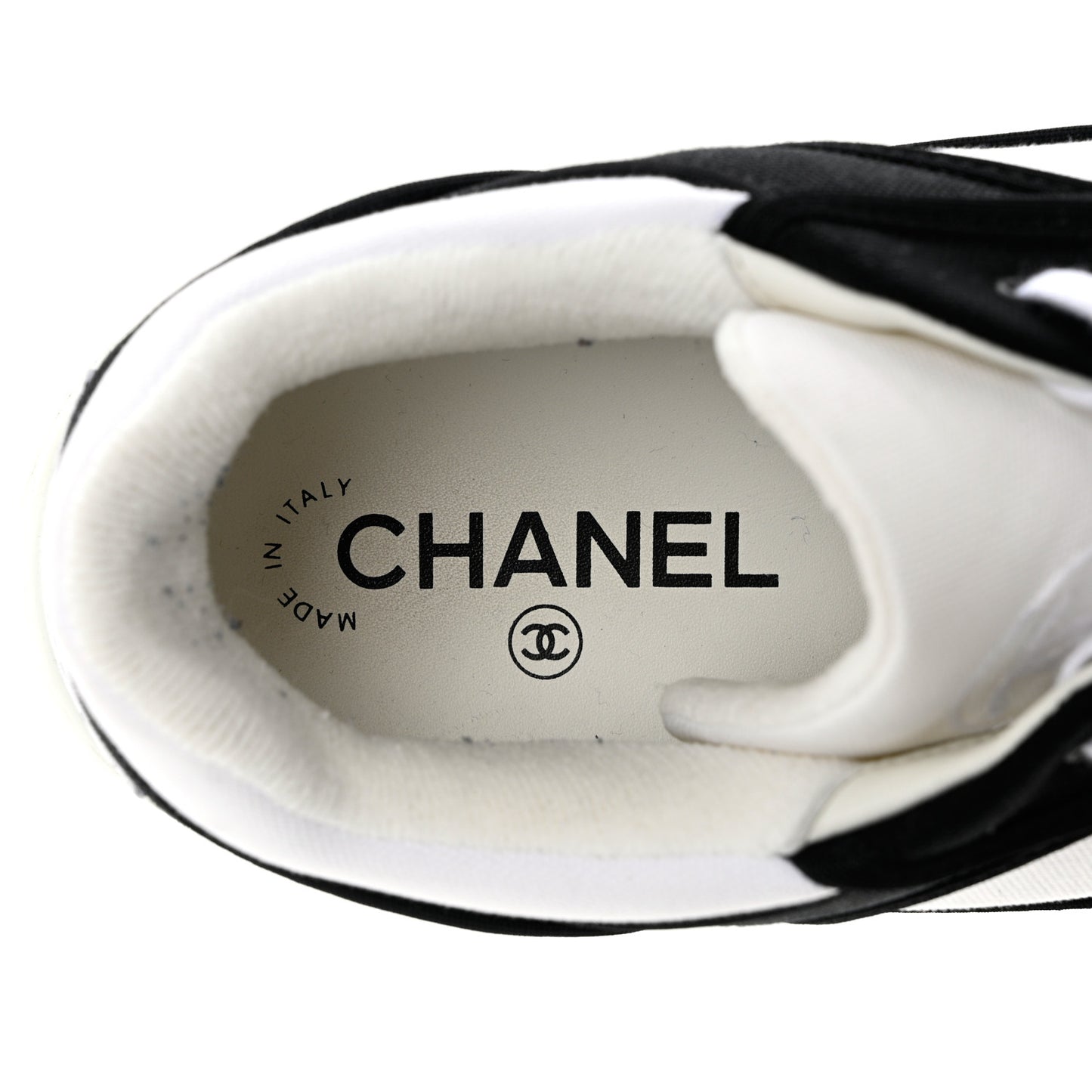 Fabric Womens Logo Sneakers 41 Black White