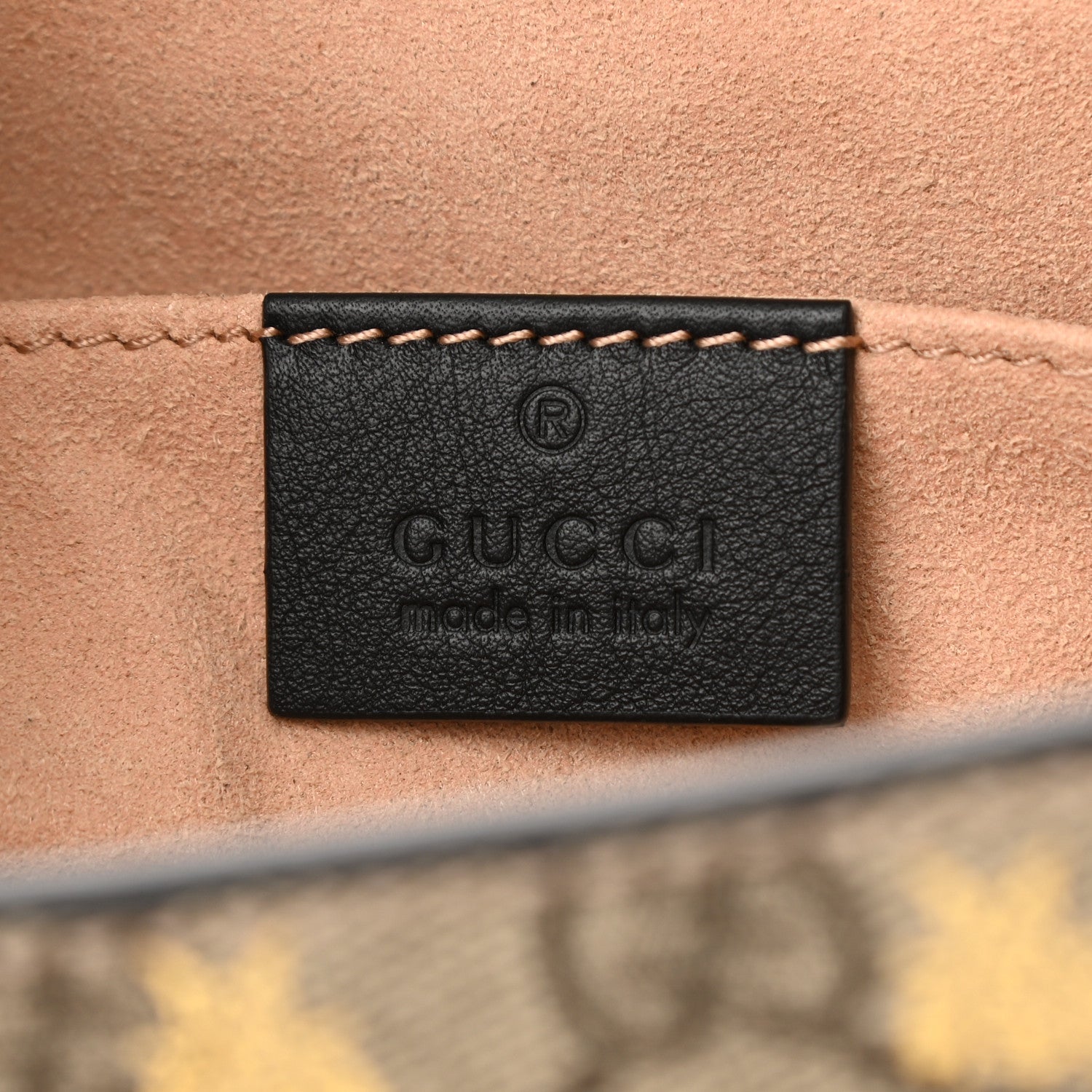 Gucci GG Supreme Monogram Bees Small Padlock Tote Beige Oro Black 6 of 10