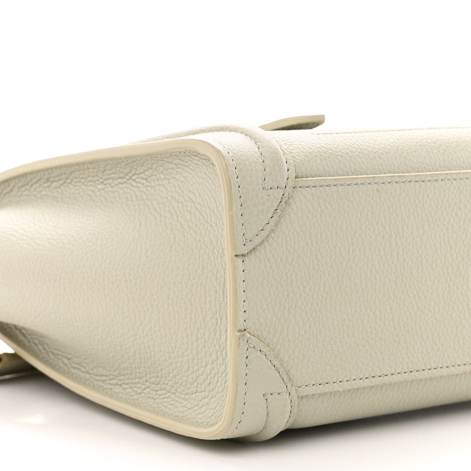 Celine Drummed Calfskin Nano Luggage Vert D'eau 9 of 11